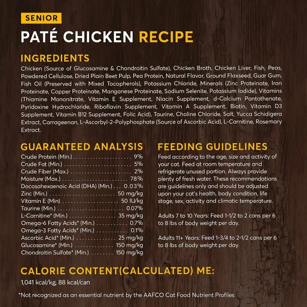 American Journey Senior Pate Chicken Recipe Canned Cat Food 8 American Journey Senior Pate Chicken Recipe Canned Cat Food - Image 6