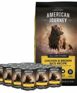 American Journey Active Life Formula Chicken & Garden Vegetables Recipe Canned Dog Food + Chicken, Brown Rice & Vegetables Recipe Dry Food