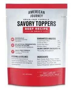 American Journey Savory Toppers Beef Recipe in Gravy Grain-Free Dog Food Topper + Beef & Sweet Potato Recipe Grain-Free Dry Food -American Journey Store 516526 PT3. SY630 V1649370815