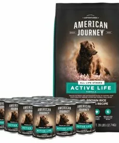 American Journey Active Life Formula Lamb & Garden Vegetables Recipe Canned Dog Food + Lamb, Brown Rice & Vegetables Recipe Dry Food