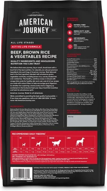 American Journey Active Life Formula Beef & Garden Vegetables Recipe Canned Food + Beef, Brown Rice & Vegetables Recipe Dry Dog Food 8 American Journey Active Life Formula Beef & Garden Vegetables Recipe Canned Food + Beef, Brown Rice & Vegetables Recipe Dry Dog Food - Image 6