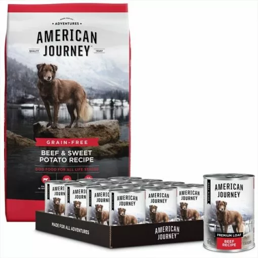 American Journey Beef Recipe Canned Food + Beef & Sweet Potato Recipe Dry Dog Food -American Journey Store 574654 MAIN. SY630 V1657660393